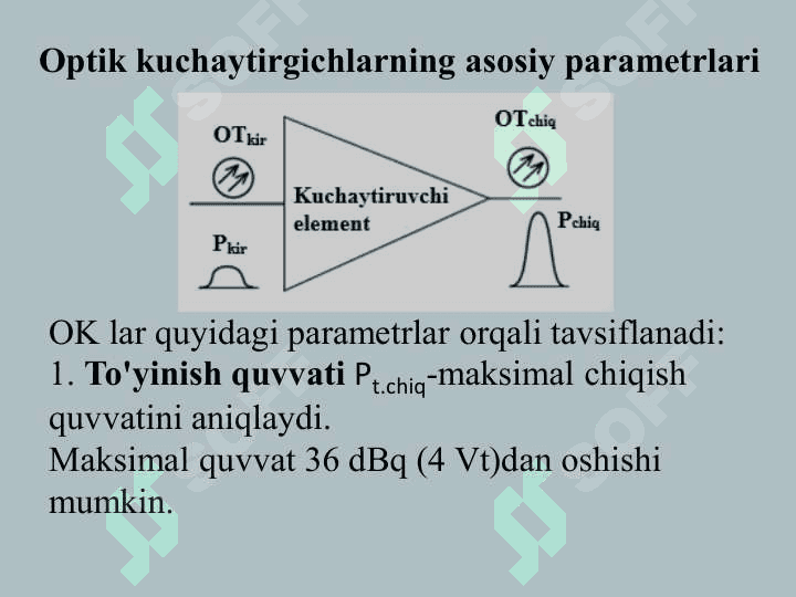 Optik kuchaytirgichlar 3