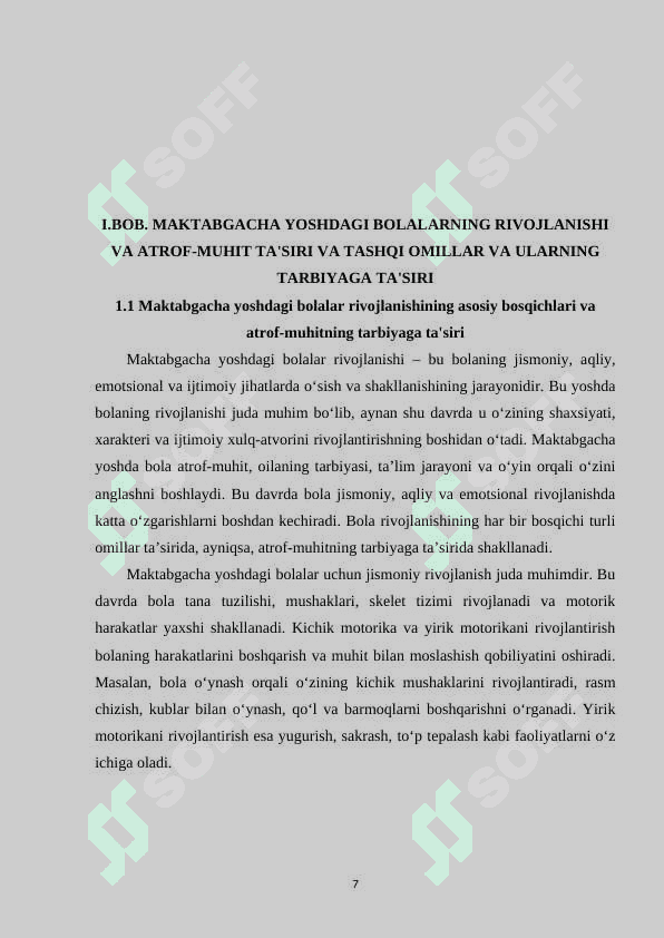 Maktabgacha yoshdagi bolalarni muxit ta'sirida tarbiyalash 7