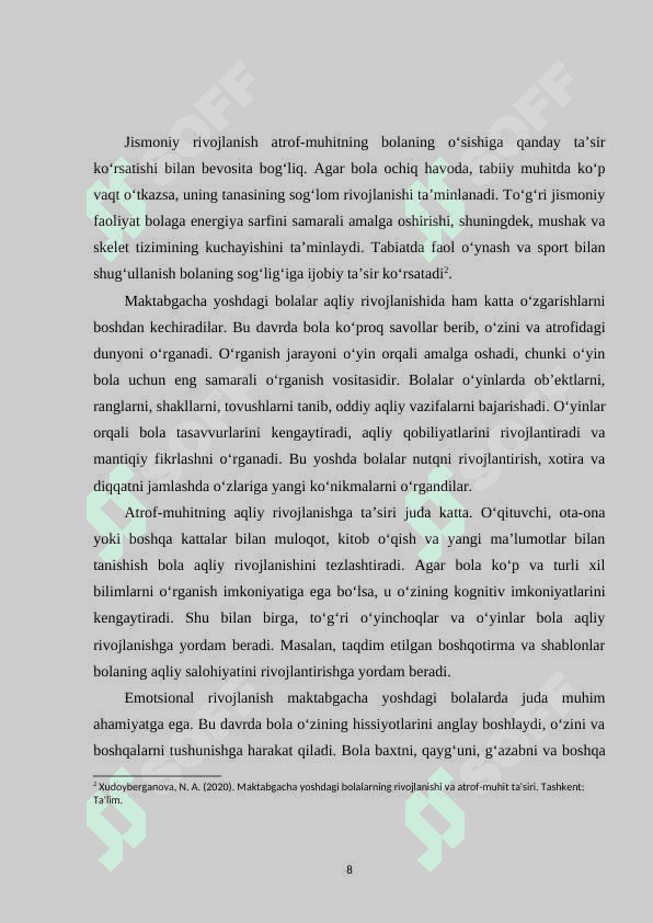Maktabgacha yoshdagi bolalarni muxit ta'sirida tarbiyalash 8