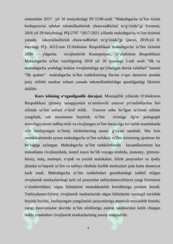 Maktabgacha ta’lim tashkilotida mashg‘ulot (faoliyat) turlari 4