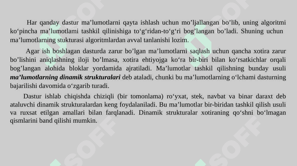 Dinamik ma’lumotlar tuzilmasi 2