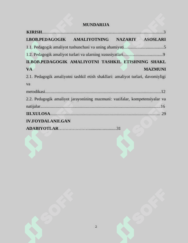 Pedagogik amaliyotni tashkil etishning shakl mazmuni 2