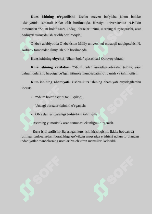 “ SHUM BOLA” YUMORISTIK ASAR SIFATIDA 6