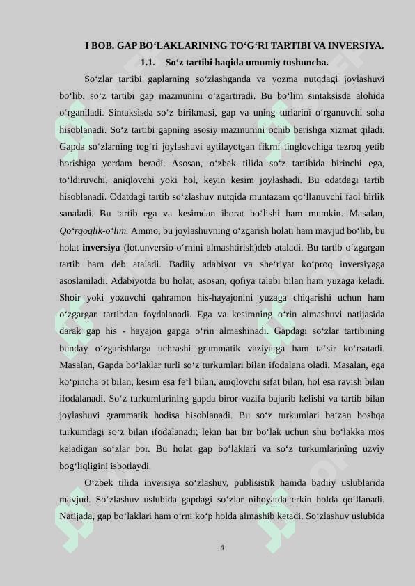 GAP BO‘LAKLARI TARTIBI. INVERSIYA (Shavkat Rahmon she’riyati 4