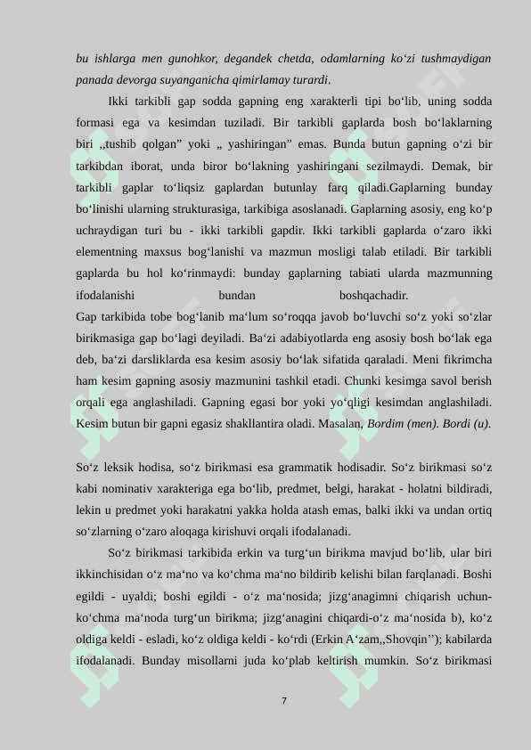 GAP BO‘LAKLARI TARTIBI. INVERSIYA (Shavkat Rahmon she’riyati 7