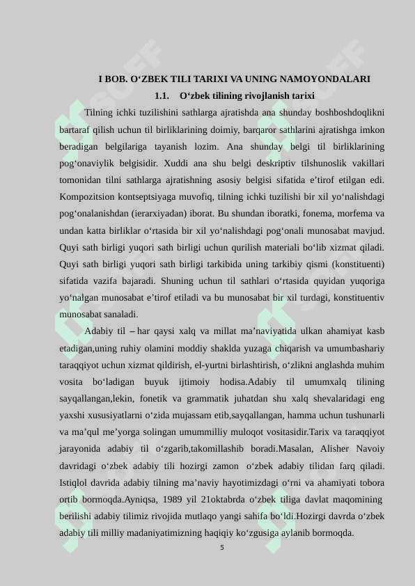 Hozirgi O‘zbek adabiy tili taraqqiyotini belgilovchi omillar 5