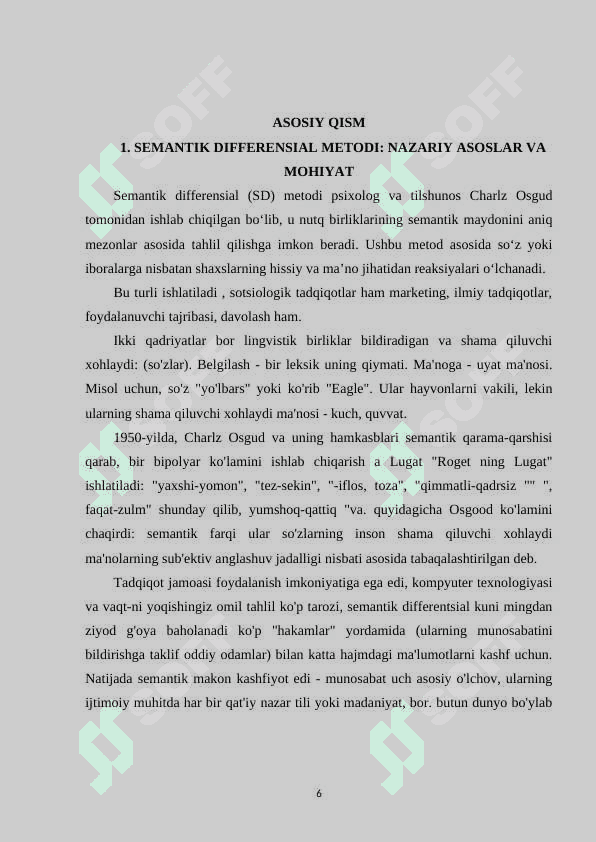Semantik differensial metodi bo‘yicha nutq birliklari semantivasini o'rganish 6