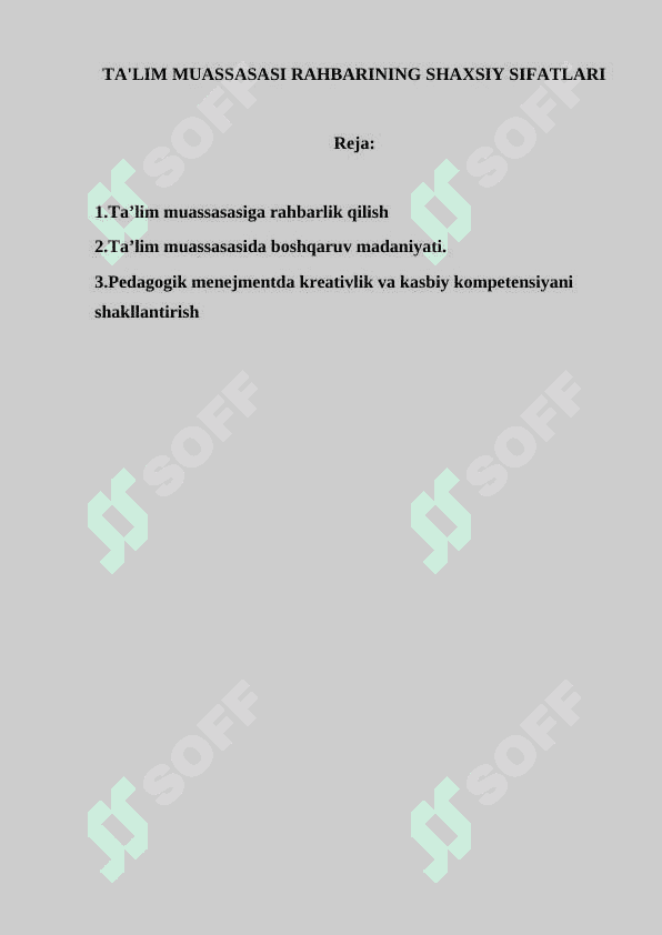 TA'LIM MUASSASASI RAHBARINING SHAXSIY SIFATLARI 2