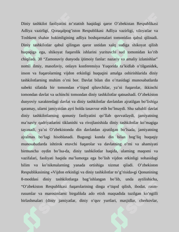 Vijdon va e’tiqod erkinligi 8