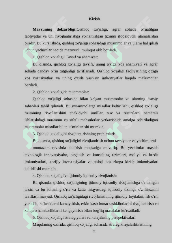 Yer ijarasi va yerdan samrali foydalanish yo'llari 2