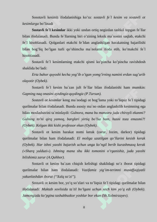 Kesim 8