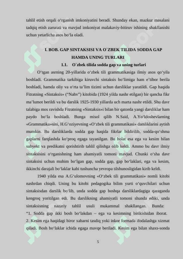 O‘ZBEK TILIDA SODDA GAP QURILISHI VA UNING TA’LIM BOSHQICHLARI TAHLILI 5
