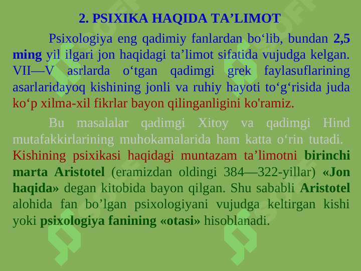 PSIXOLOGIYANING AHAMIYATI VA METODLARI 5
