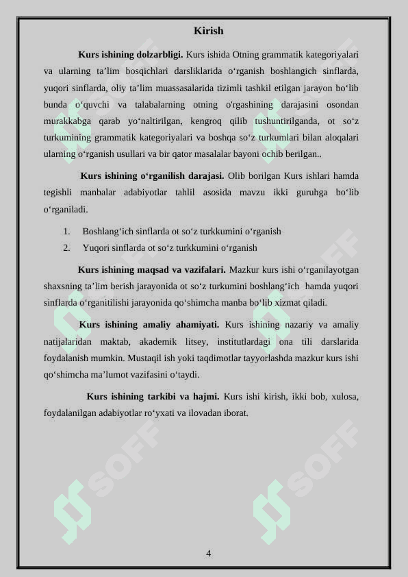 Otning grammatik kategoriyalari va ularning taʼlim bosqichlari darsliklarida berilishi 4