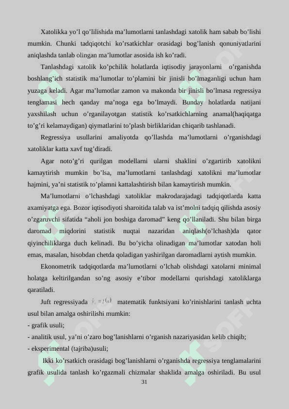 JUFT KORRELYATSION - REGRESSION TAHLIL 4