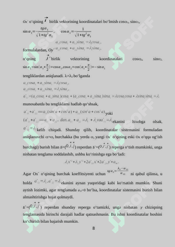 “Ikkinchi tartibli chiziqlarning tenglamasiga ko‘ra yasash” 8
