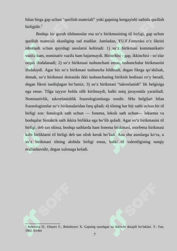 “So’z birikmasi va unga yondosh holatlar farqi” 7
