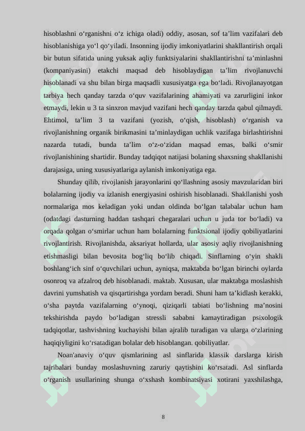3-sinf  ona tili darslarida noan’anaviy usullardan foydalanish 8