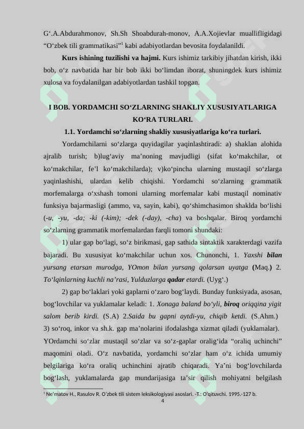 Yordamchi so‘zlarning pragmatik vazifasi 4