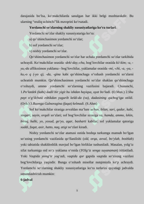 Yordamchi so‘zlarning pragmatik vazifasi 5