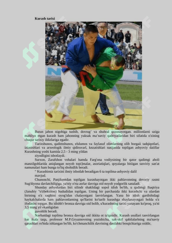 BELBOG’LI KURASH TARIXI 2
