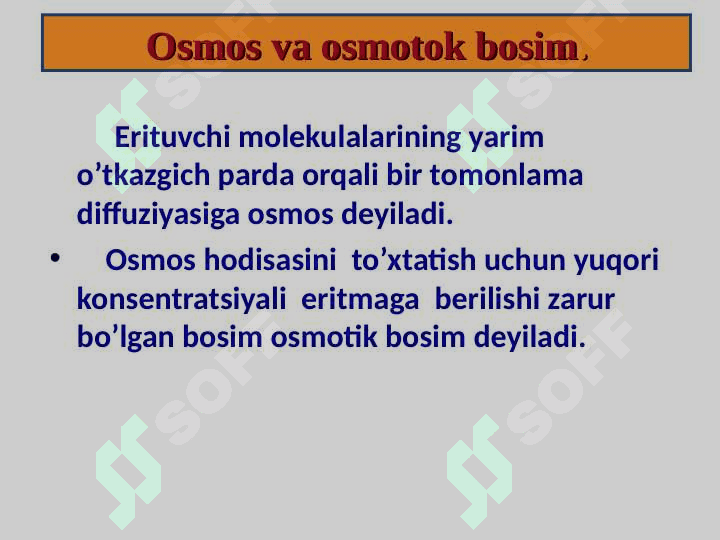 ERITMALARNING UMUMIY XOSSALARI.  ERITMALAR KONSENTRATSIYASINI  IFODALASH USULLARI 8
