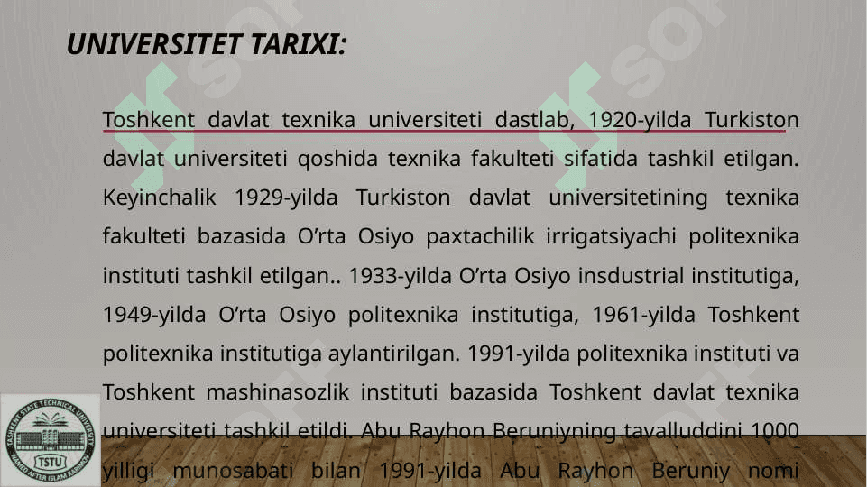 TOSHKENT DAVLAT TEXNIKA UNIVERSITETI 2