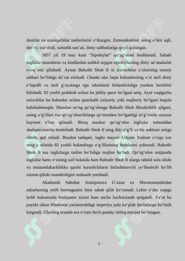 Hindistondagi ijtimoiy-iqtisodiy va siyosiy vaziyat boburiylar davlatining inqirozi 3