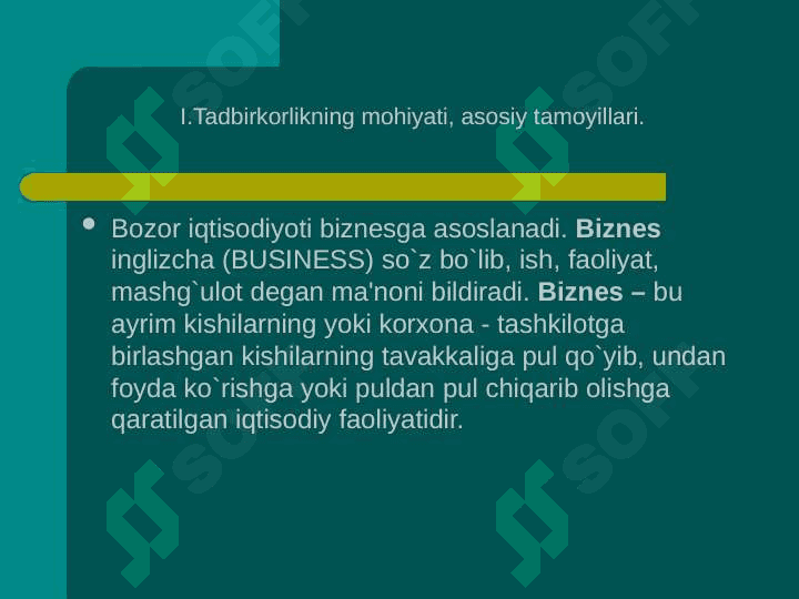 KORXONA FOYDASINING TAQSIMLANISHI VA ISHLATILISHI 2