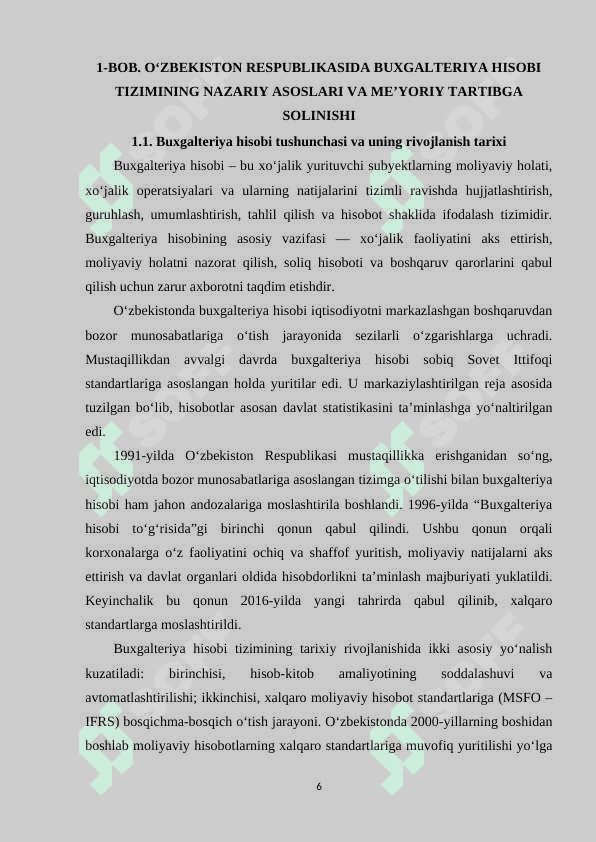 O'zbekiston respublikasida buxgalteriya xisobini tartibga solish. 6