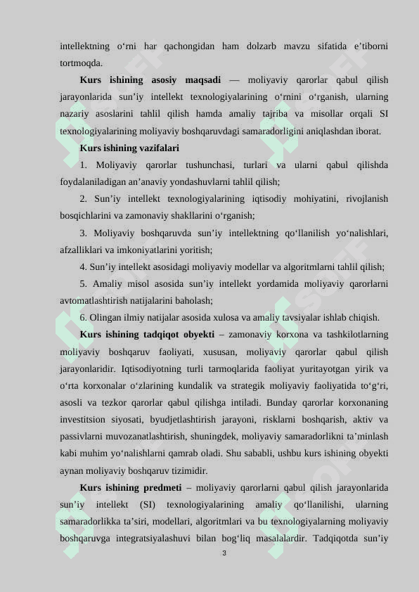 Moliyaviy qarorlar qabul qilishda suniy intelektning o'rni 3