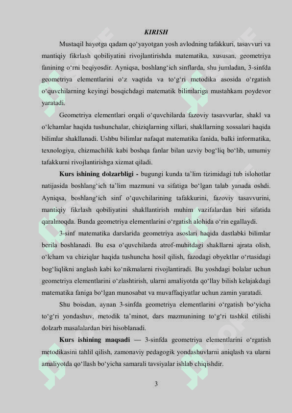 3-sinfda geometriya elementlarini o'rgatish metodikasi 3