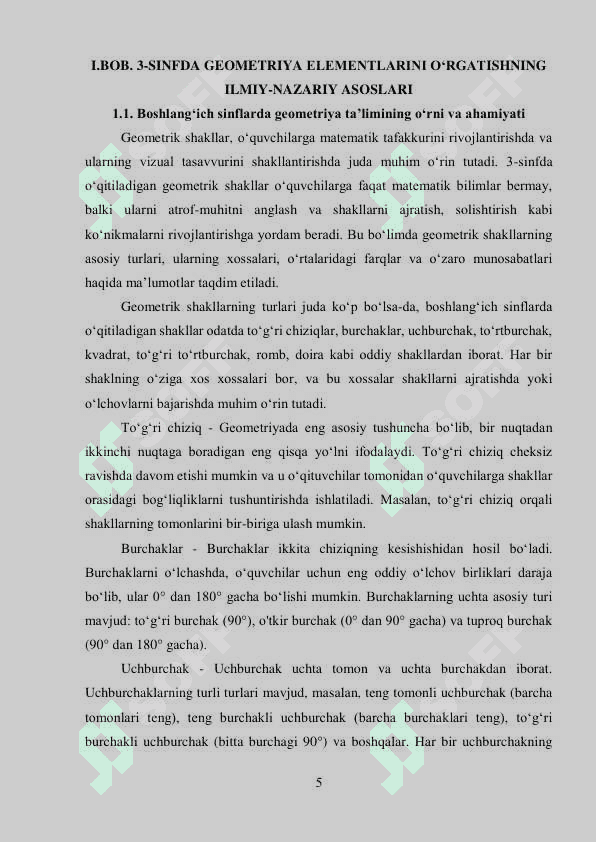 3-sinfda geometriya elementlarini o'rgatish metodikasi 5