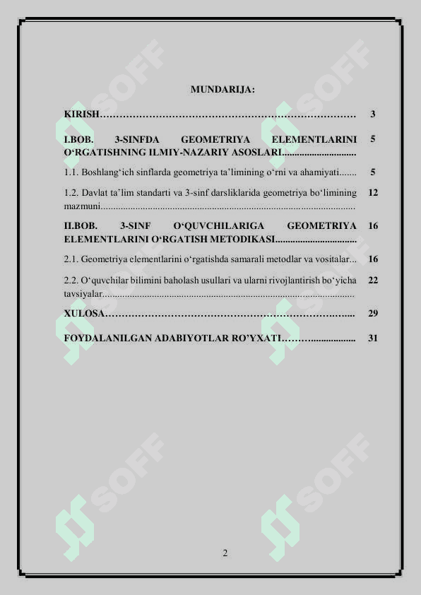 3-sinfda geometriya elementlarini o'rgatish metodikasi 2