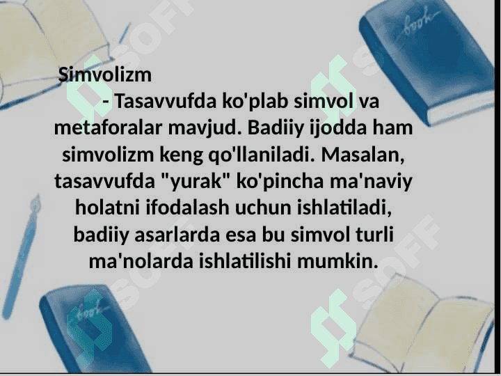 Mavzu: Tasavvuf va badiiy ijod. Tasavvuf timsollari 4