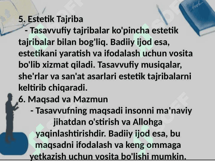 Mavzu: Tasavvuf va badiiy ijod. Tasavvuf timsollari 7