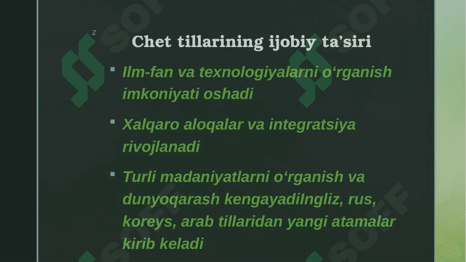 Tilini sevgan – elini sevadi 3