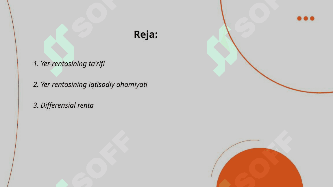 Yer rentasi va uning turlari 2