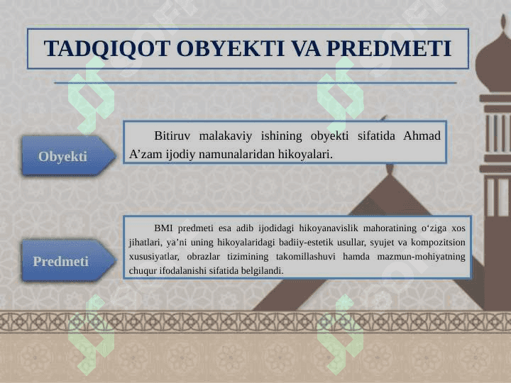 AHMAD A’ZAMNING  HIKOYANAVISLIK MAHORATI 4