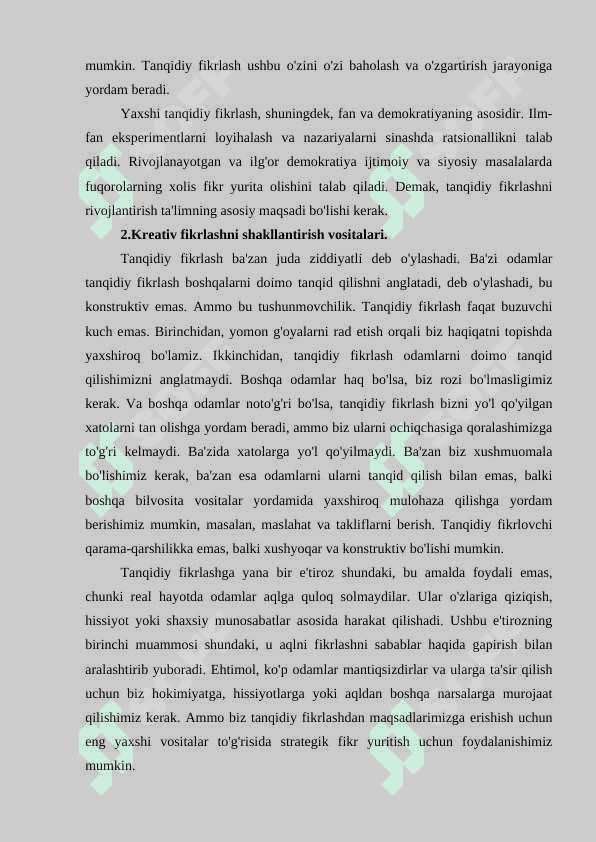 Kreativ fikrlash 3