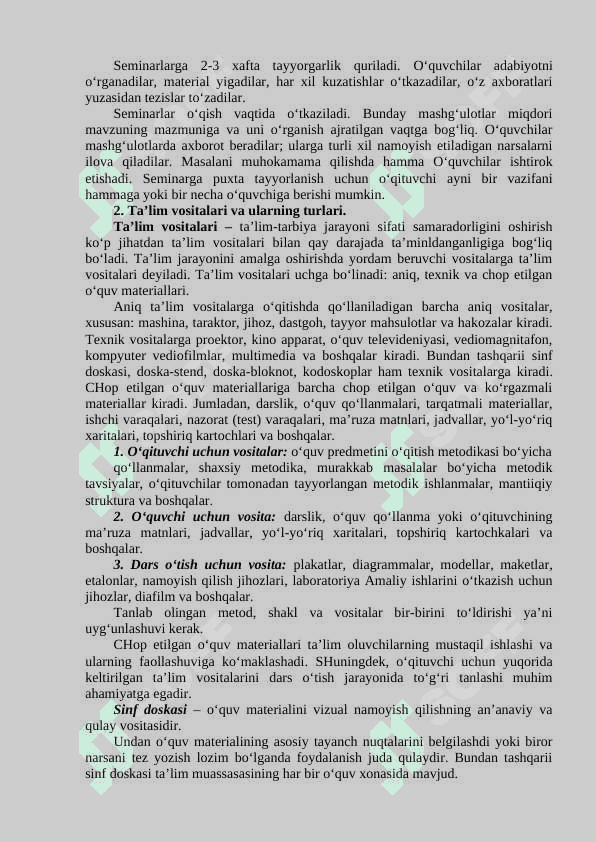 Ta’lim olish jarayonini samarali tashkil etish 4