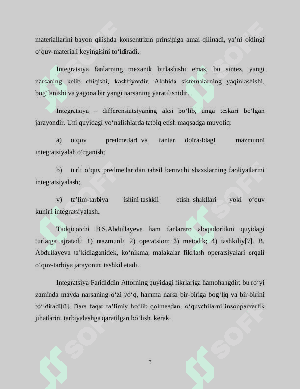 ONA TILINI BOSHQA GUMANITAR FANLARGA BOG‘LAB O‘RGANISH 7