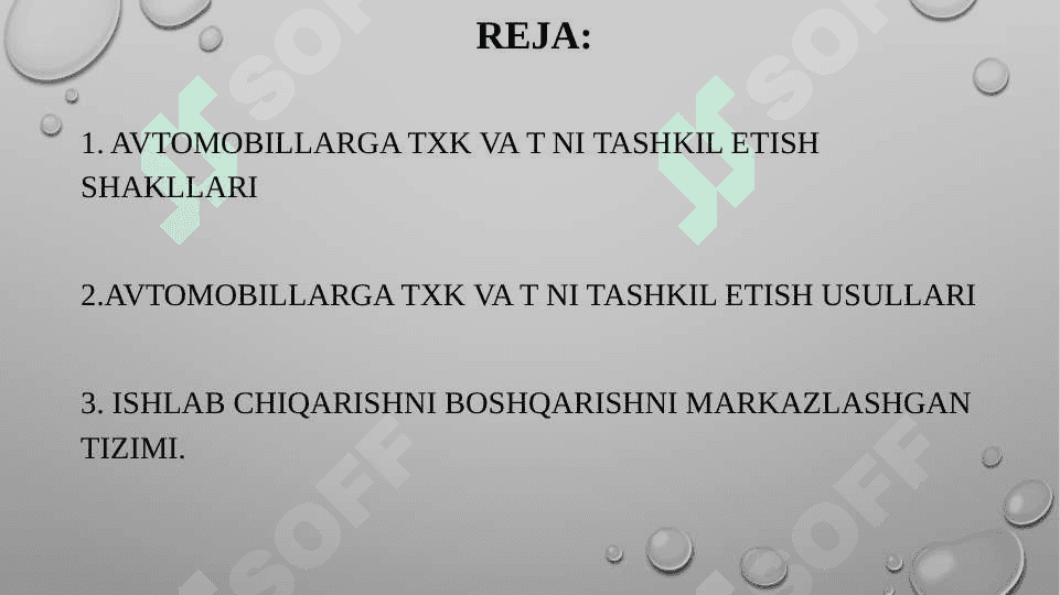 Texnik xizmatni boshqarishni tashkil qilish shakl va usullari 3
