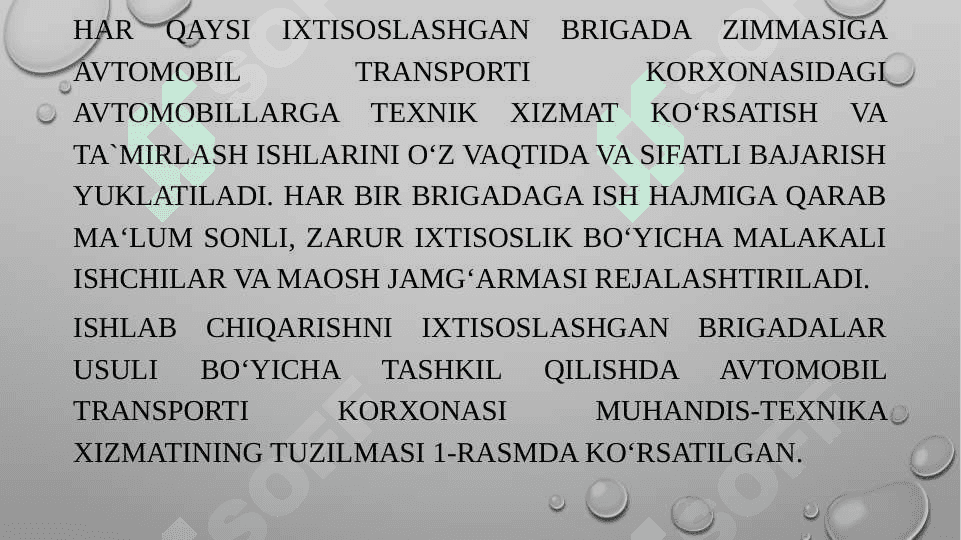 Texnik xizmatni boshqarishni tashkil qilish shakl va usullari 7