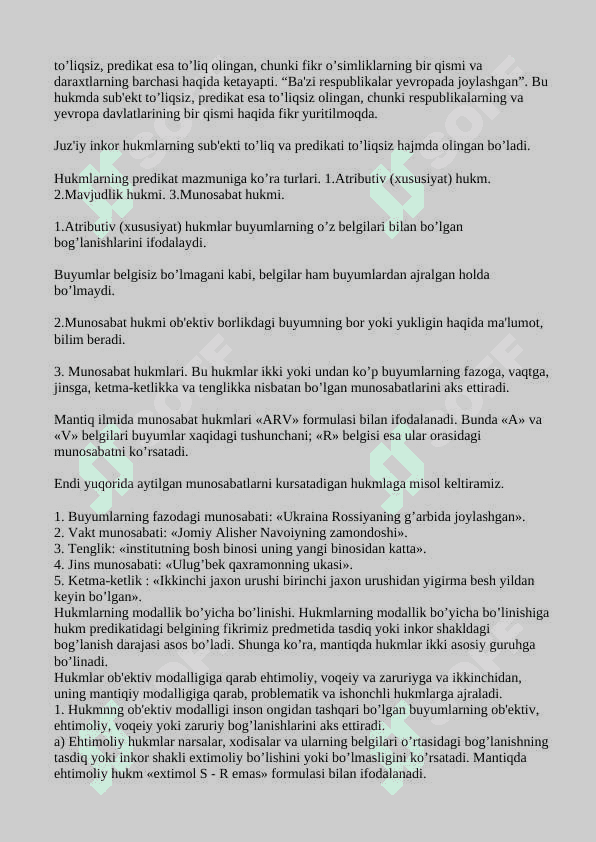 1.	Bilimlar taraqqiyotining mantiqiy shakllari. 5