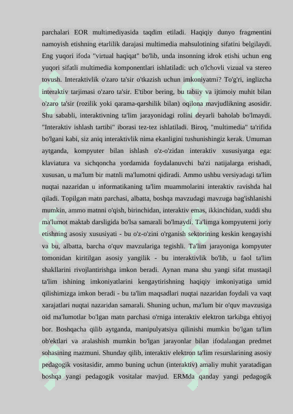 Elektron resurslardan foydalanish muammolari va tajribasi. Elektron ta'lim resurslaridan foydalanish va rivojlantirishning huquqiy jihatlari 5