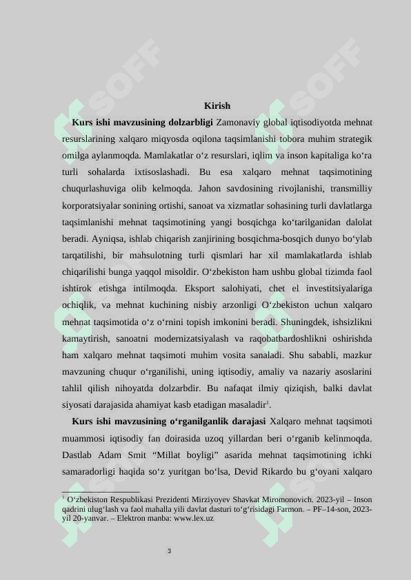 Xalqaro mehnat taqsimoti va uning zarurligi 3