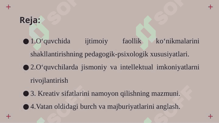 TARBIYA DARSLARIDA O‘QUVCHINI O‘Z USTIDA ISHLASH JARAYONI   (1 4 SINF TARBIYA DARSI). 2