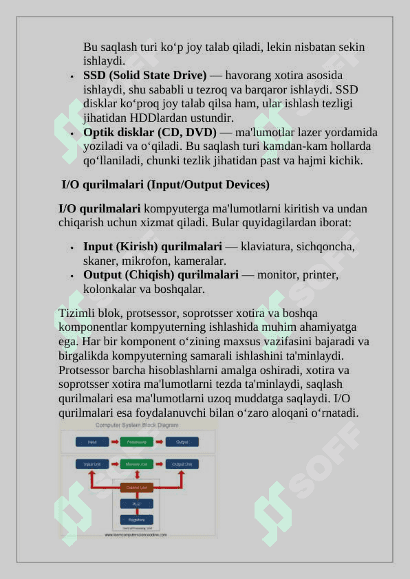 Tizimli blok va uning tarkibiy elementlari: protsessor, soprotsser xotira 4