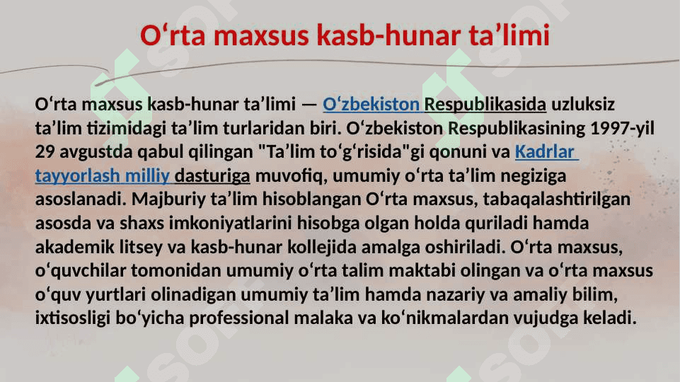 Oʼzbekiston Respublikasida professional taʼlim 2